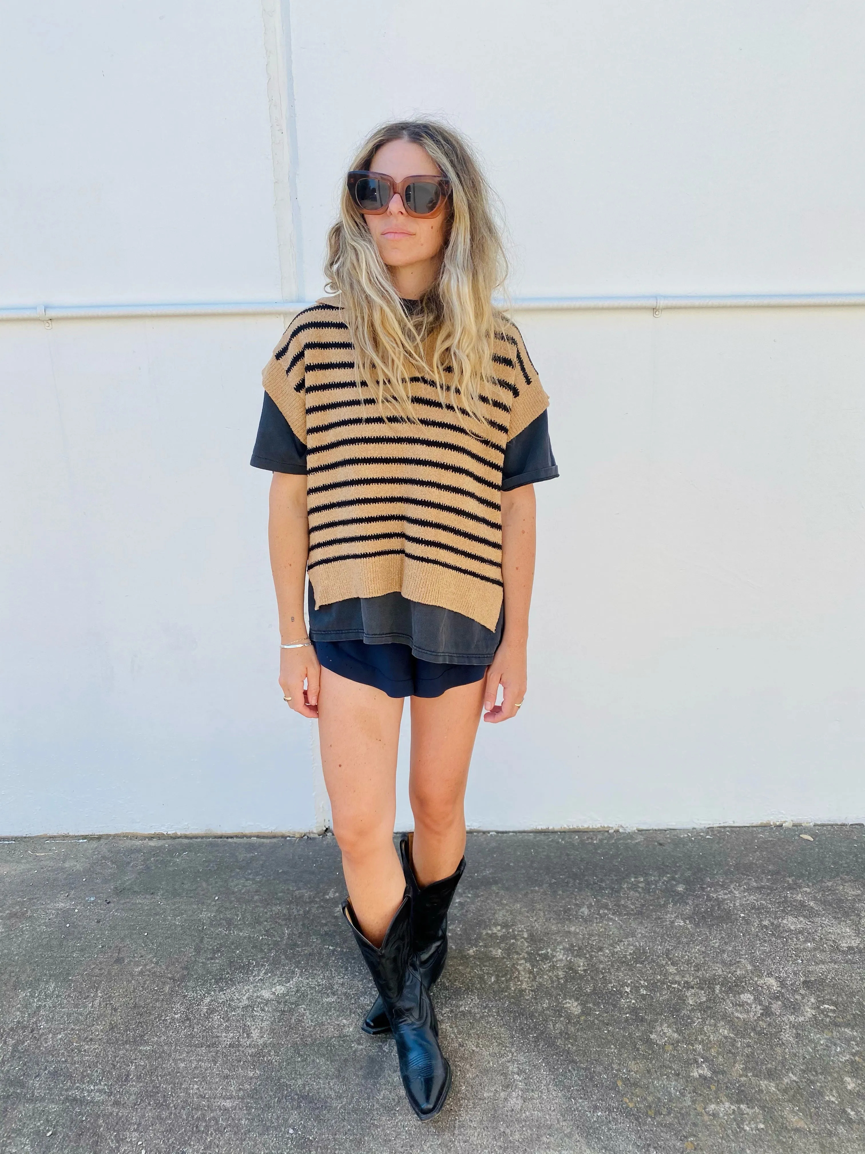Ainsley Striped Sweater Vest