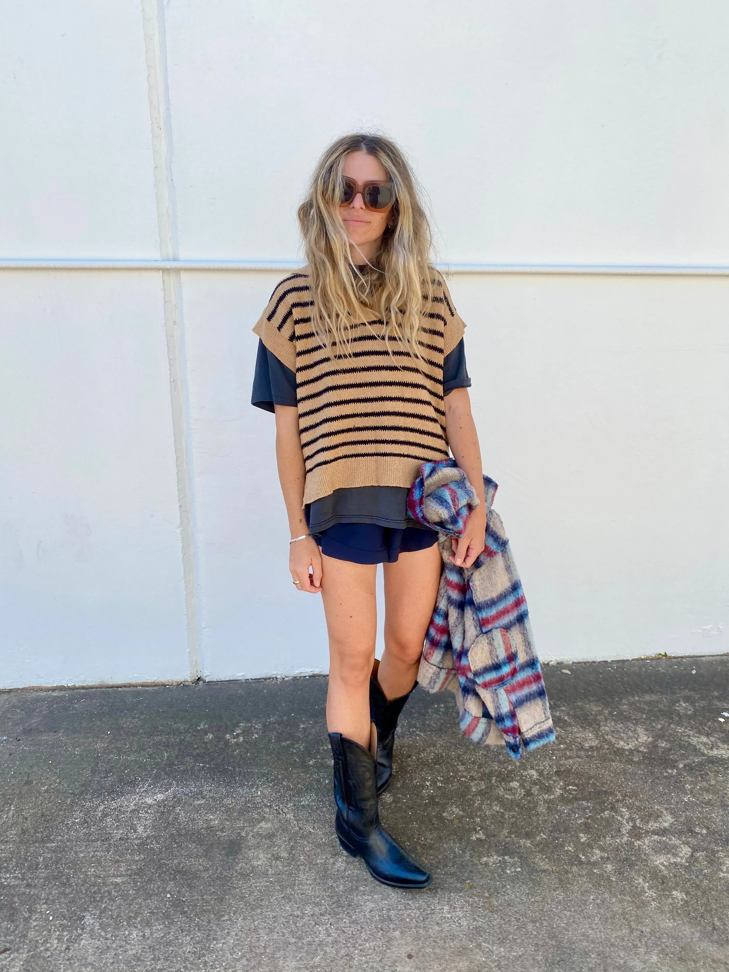 Ainsley Striped Sweater Vest