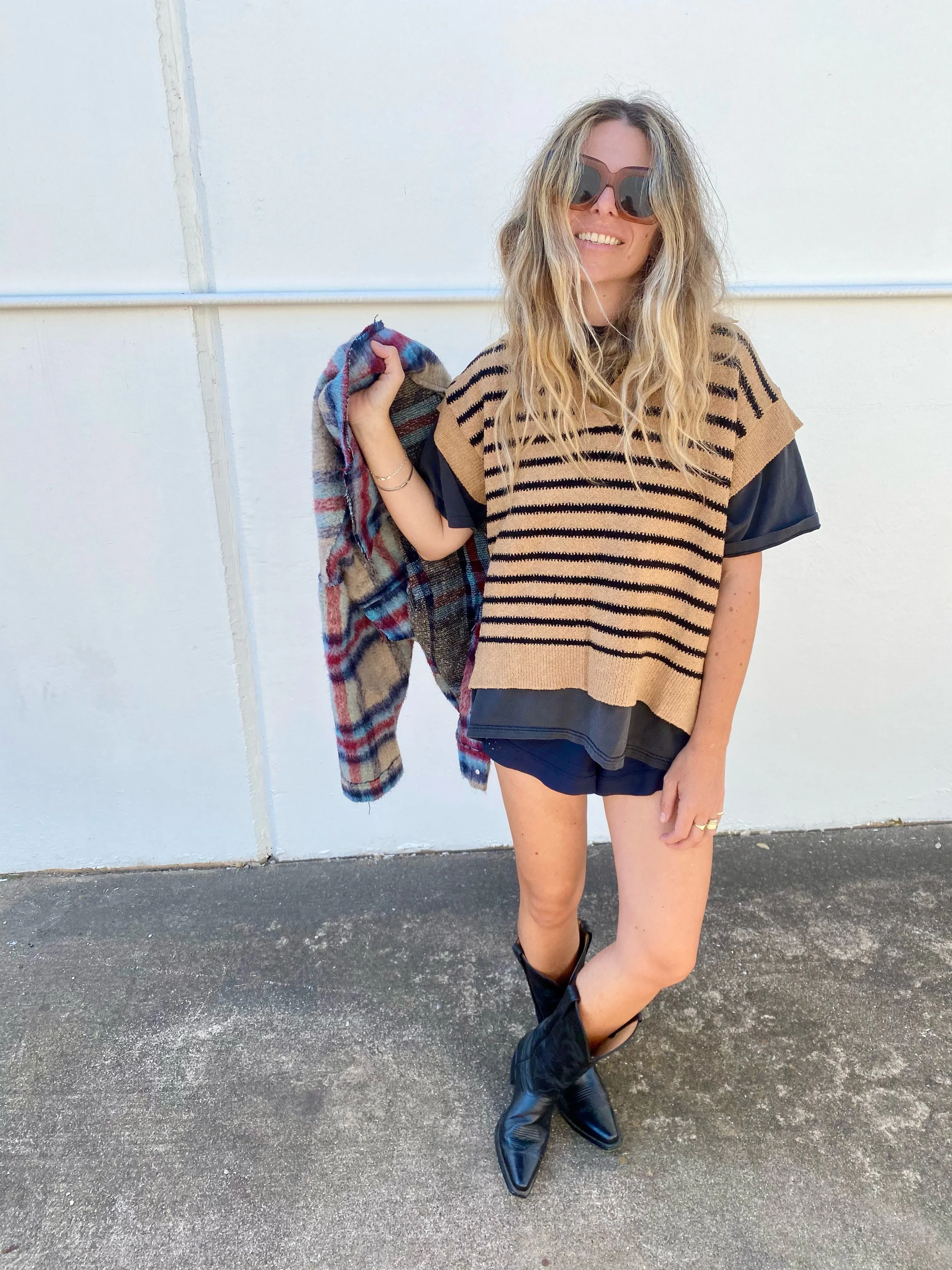 Ainsley Striped Sweater Vest
