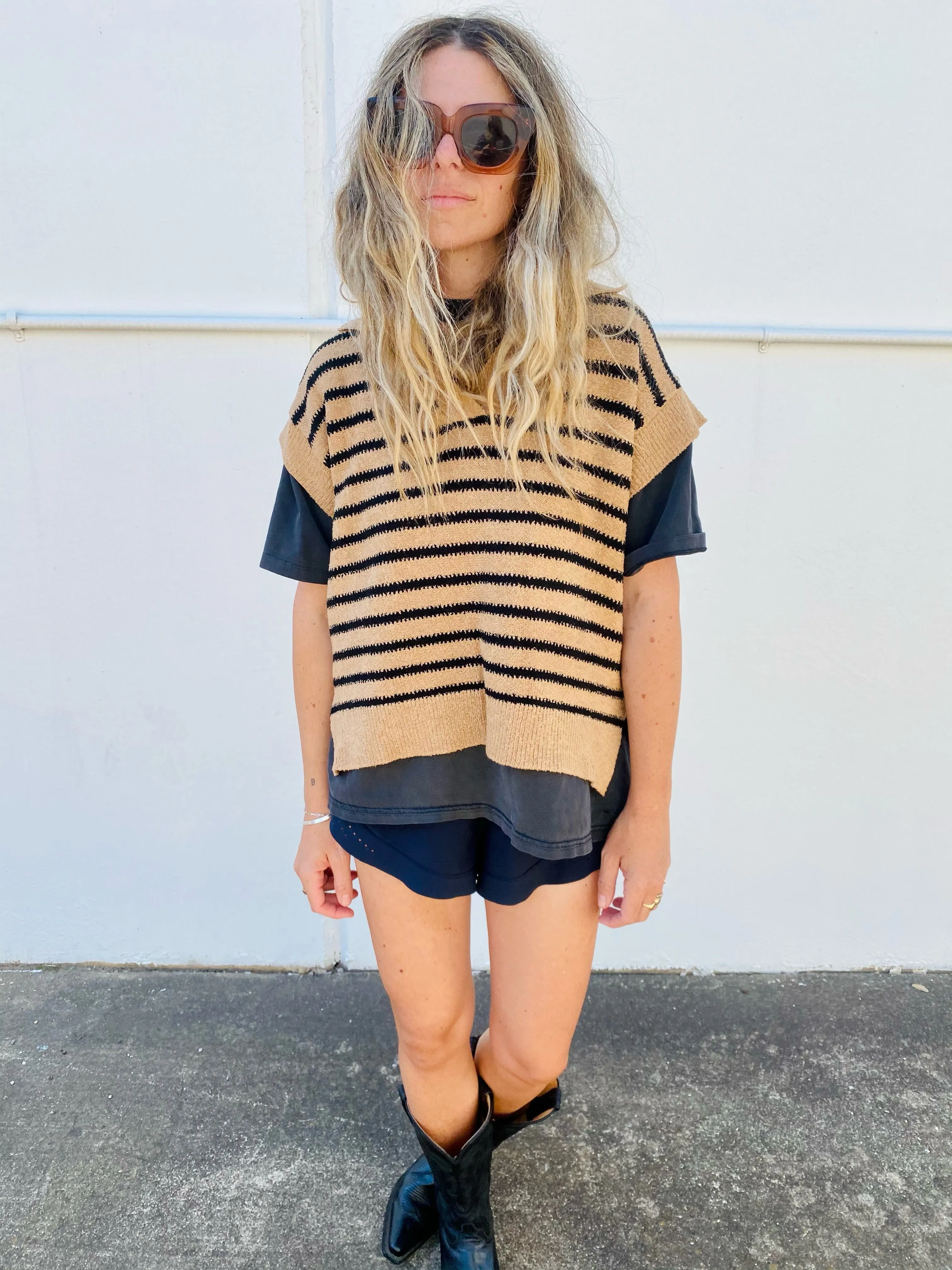 Ainsley Striped Sweater Vest