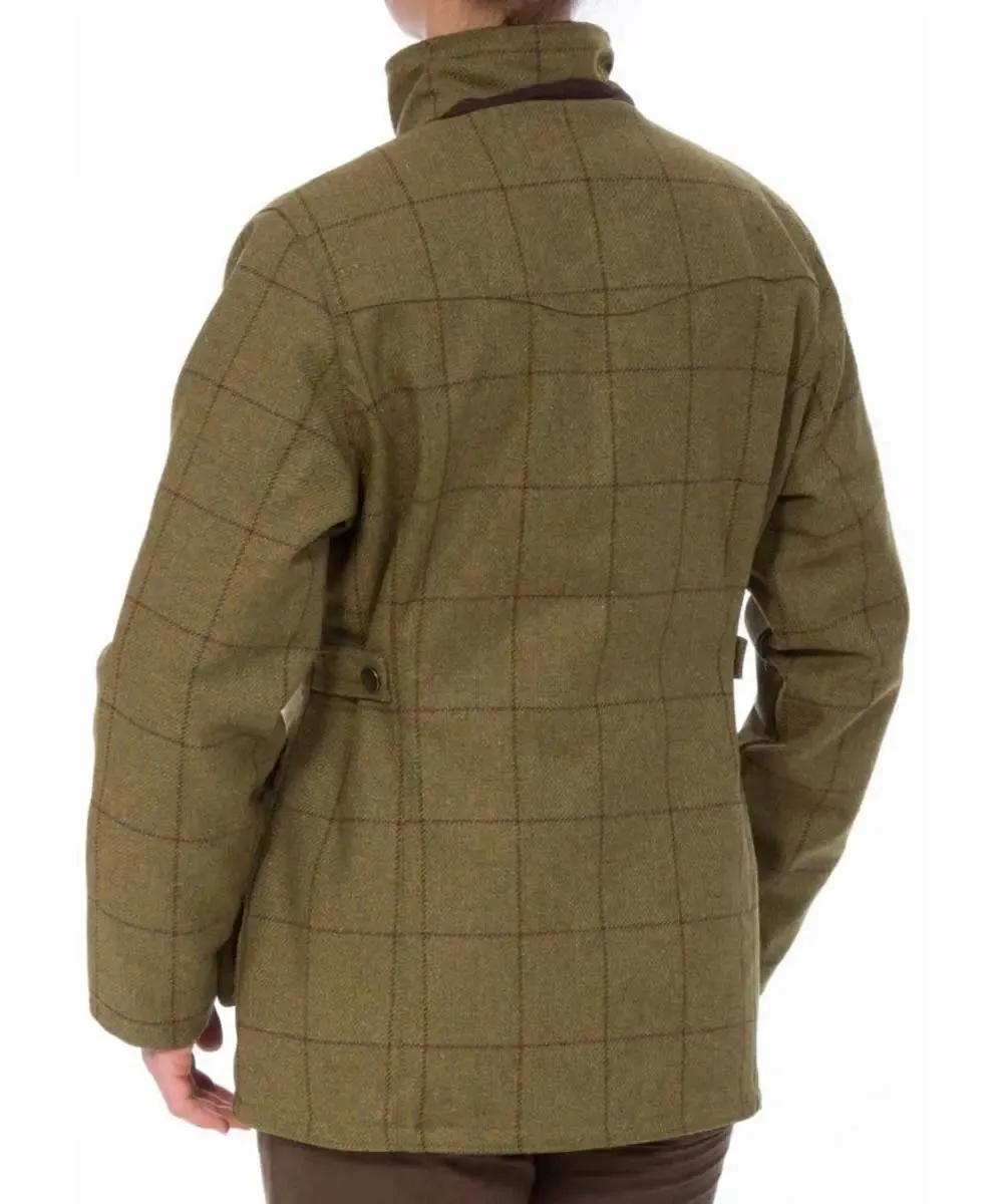 ALAN PAINE Rutland Shooting Coat - Ladies Tweed Waterproof - Lichen