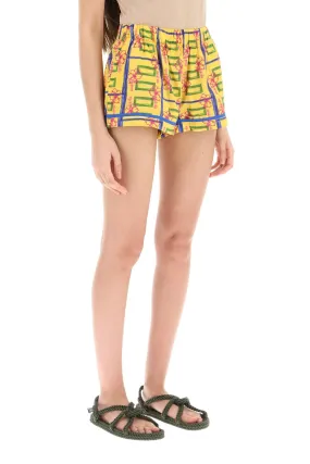 all-over printed cotton 'zyon' shorts
