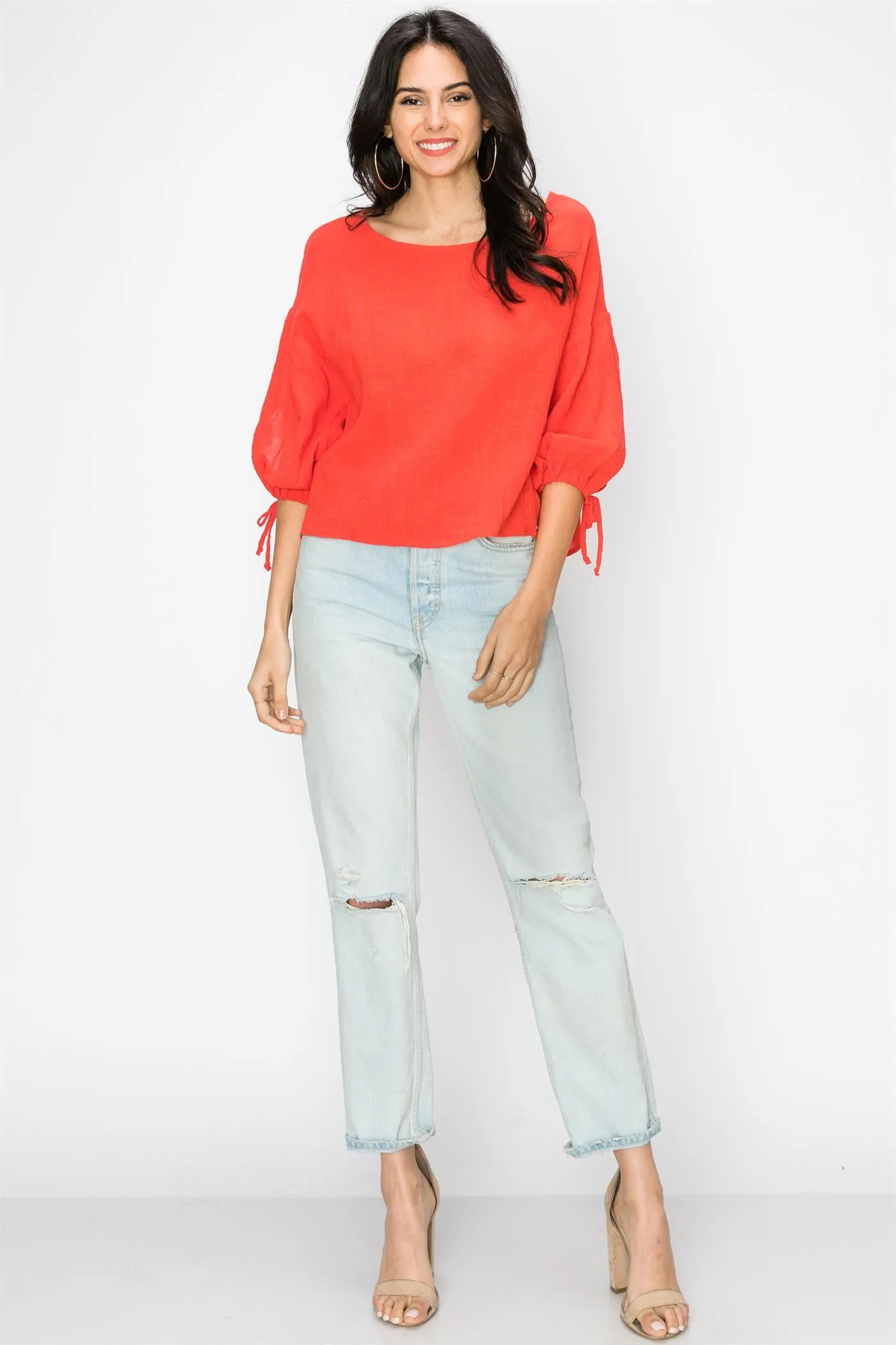 Balloon Sleeve Breezy Blouse