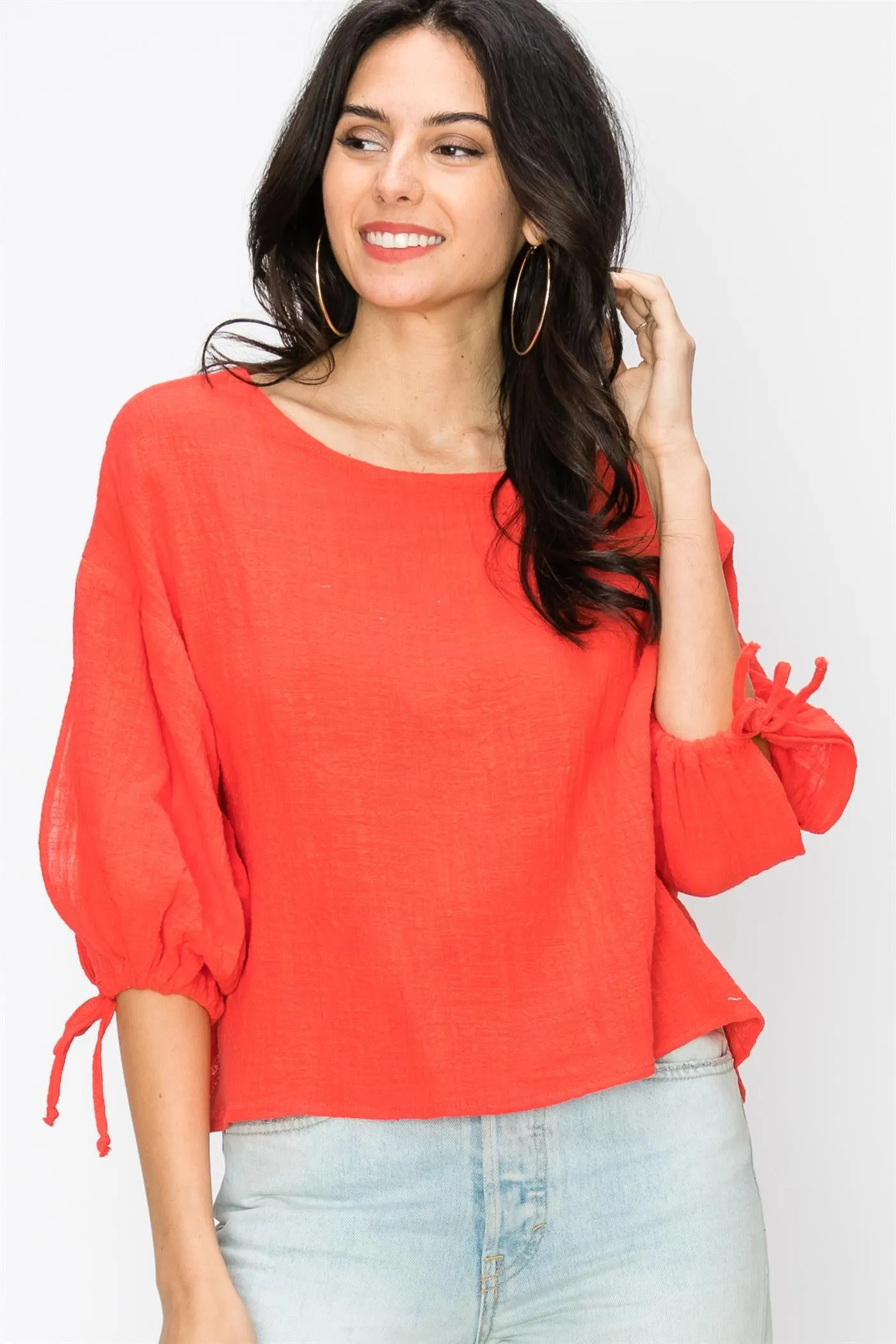Balloon Sleeve Breezy Blouse