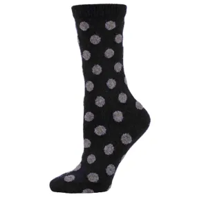 Black & Grey Bea Dot Cashmere Blend Socks (Women's)