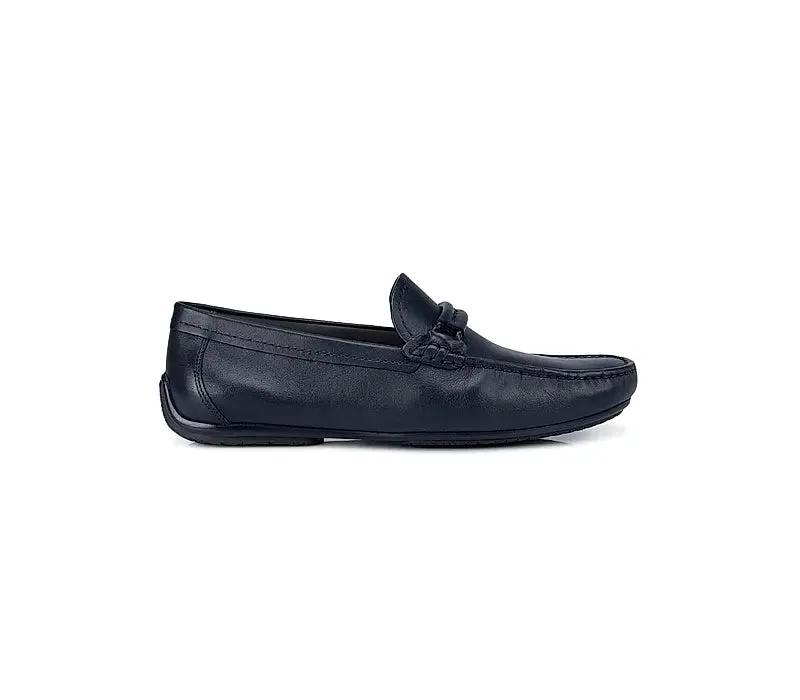 Blue Leather Moccasins