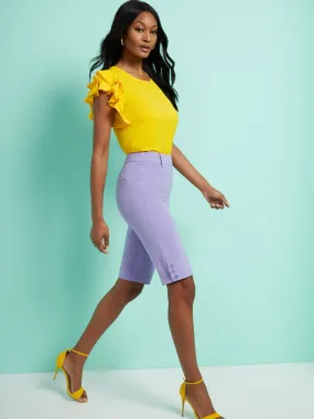 Button-Accent Bermuda Short - 7th Avenue