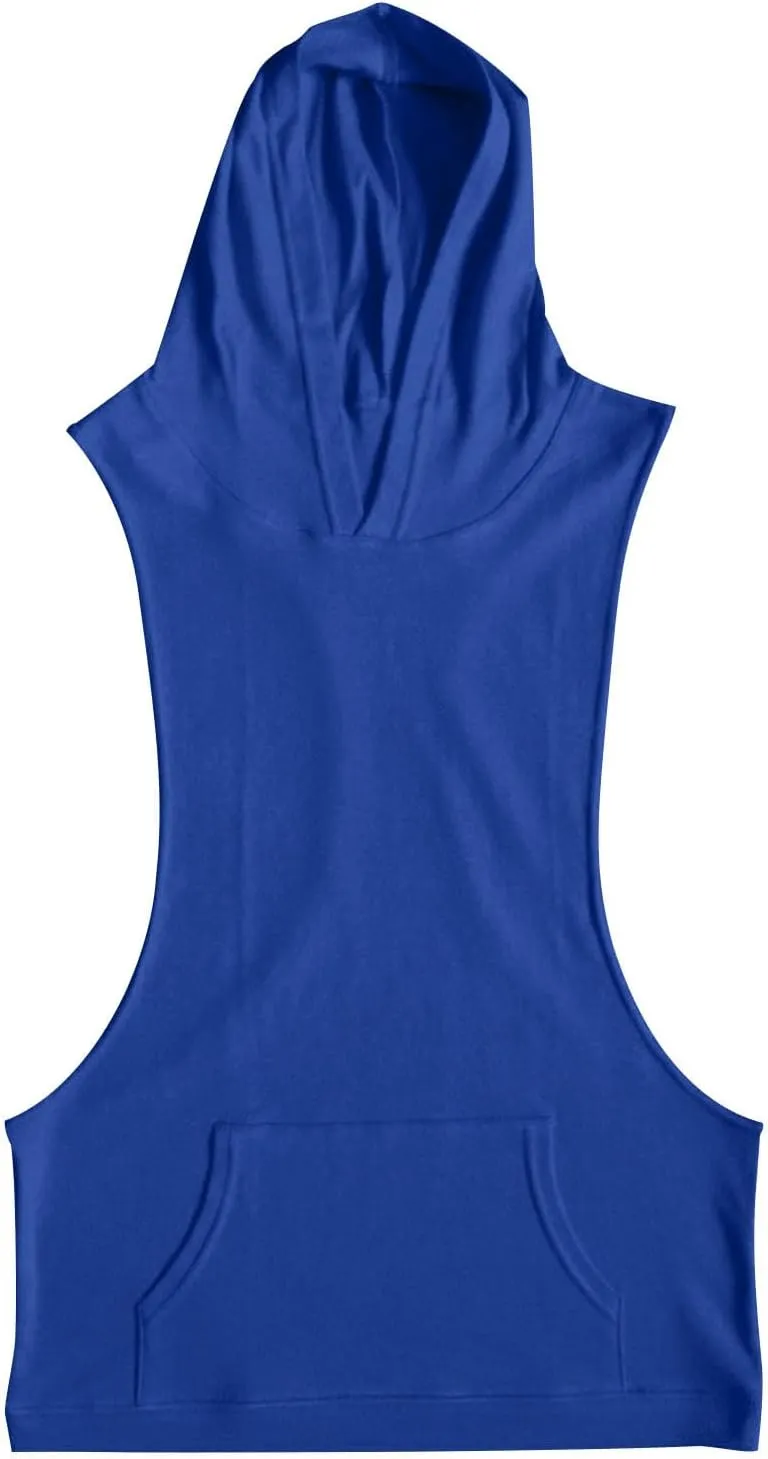 Cambkatl Men's Loose Summer Cut Off Hooded Tank Tops Casual Sleeveless Muscle Shirts Workout Bodybuilding Gym Tees