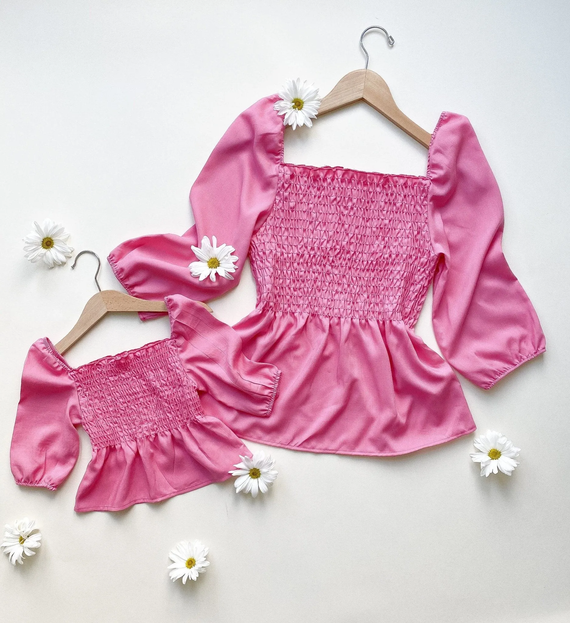Cherry Pink Mommy and Me Matching Tops