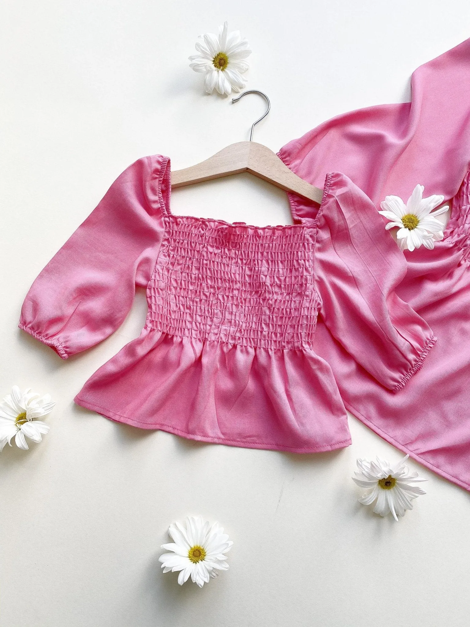 Cherry Pink Mommy and Me Matching Tops