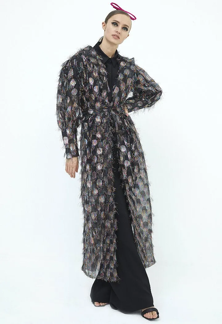 Choice Black Jacquard Kimono Black