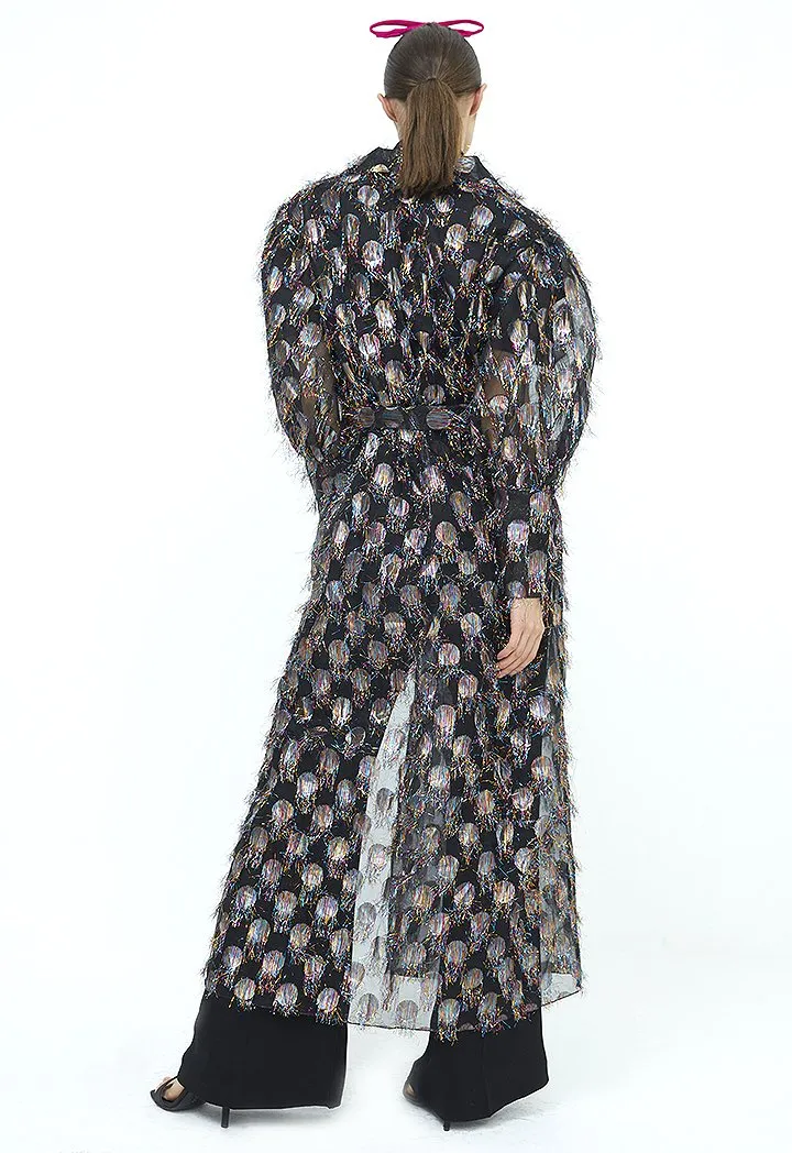 Choice Black Jacquard Kimono Black