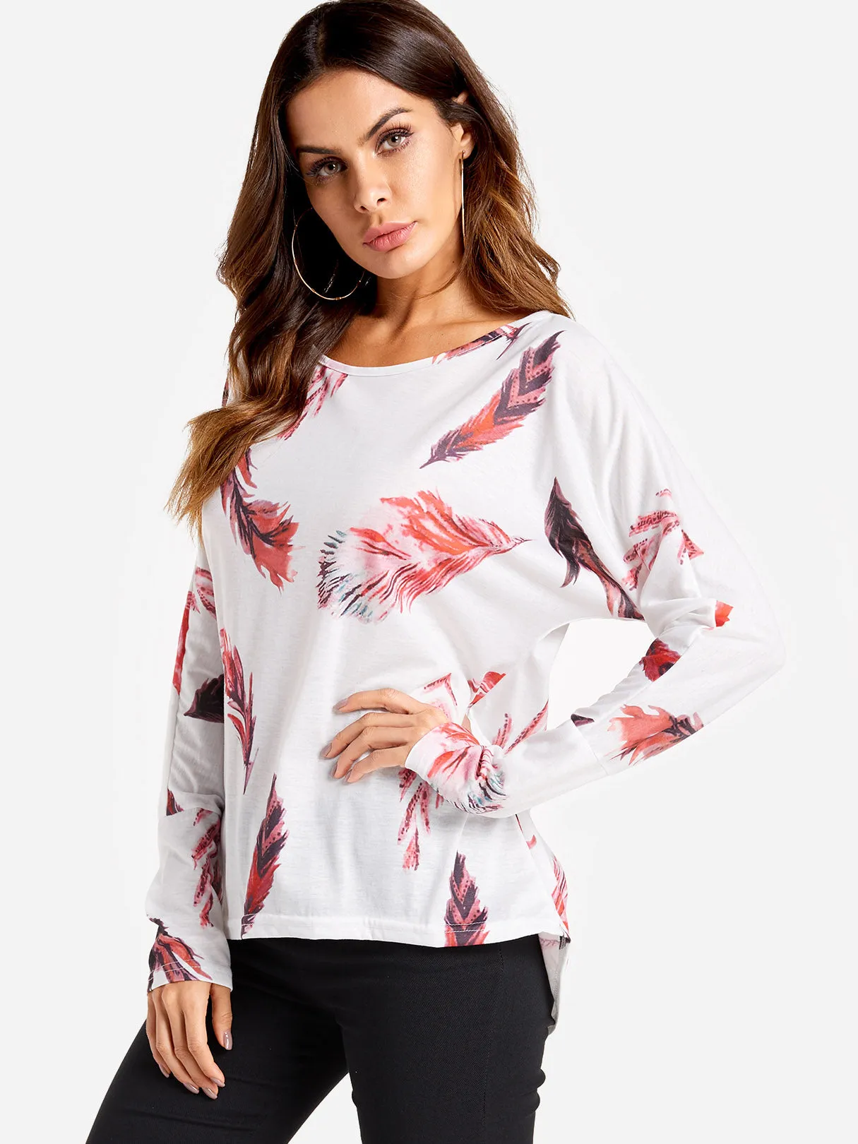Custom Crew Neck Long Sleeve White T-Shirts