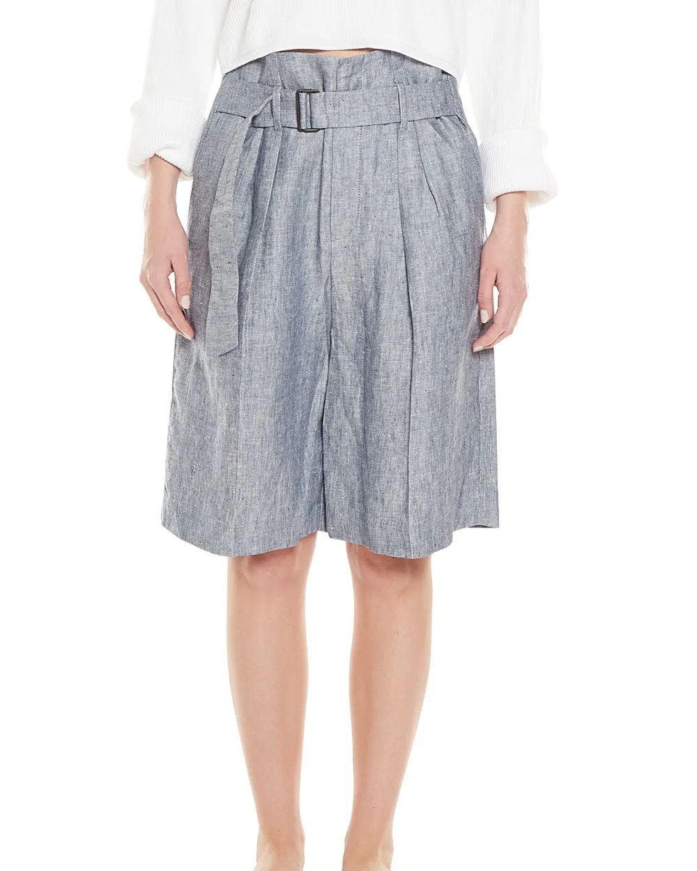Denim Belted Bermuda Short