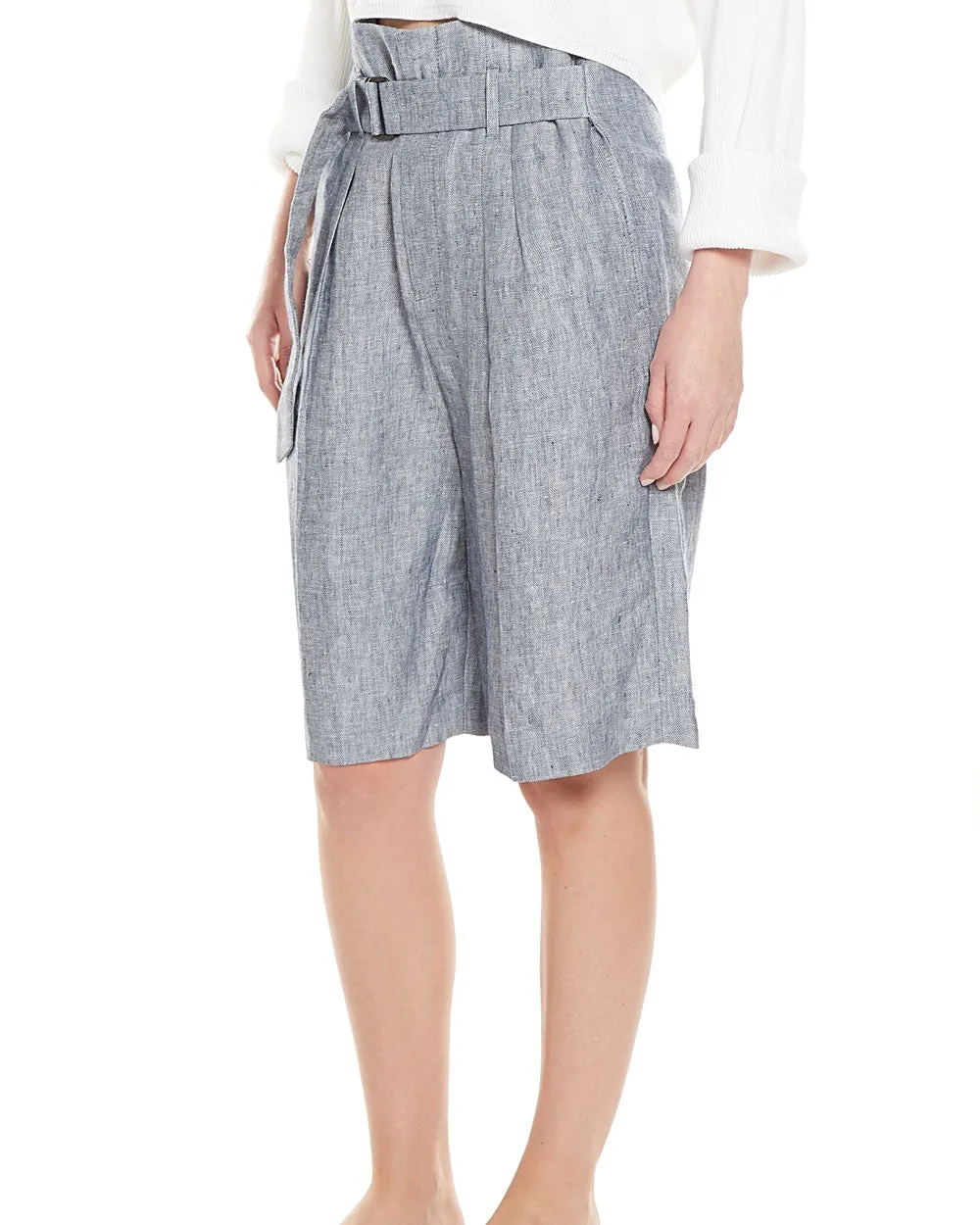 Denim Belted Bermuda Short