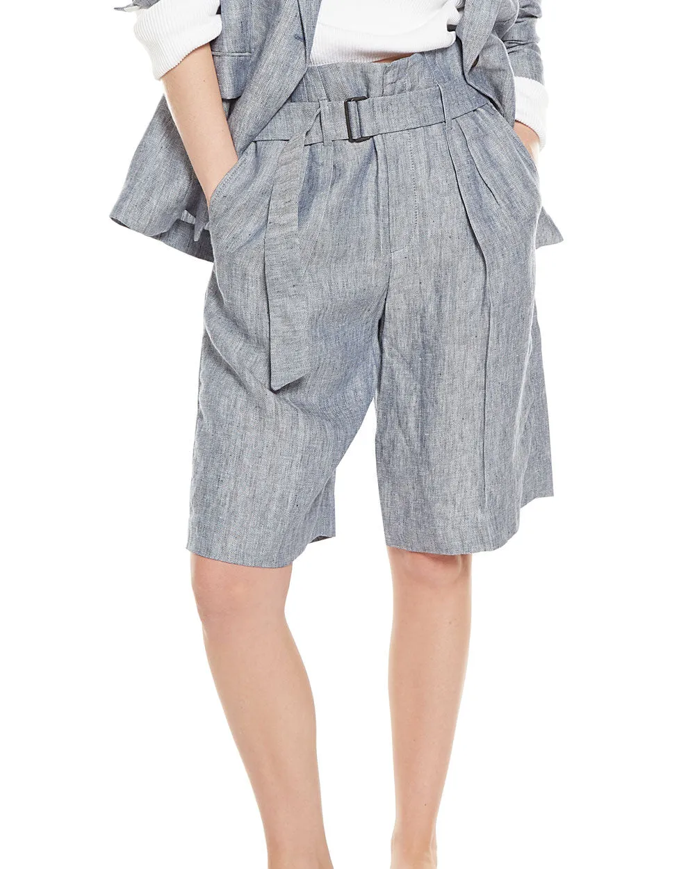 Denim Belted Bermuda Short