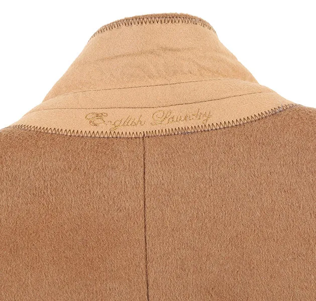 English Laundry Camel Fall/Winter Essential Slim Fit Overcoat Wool Blend
