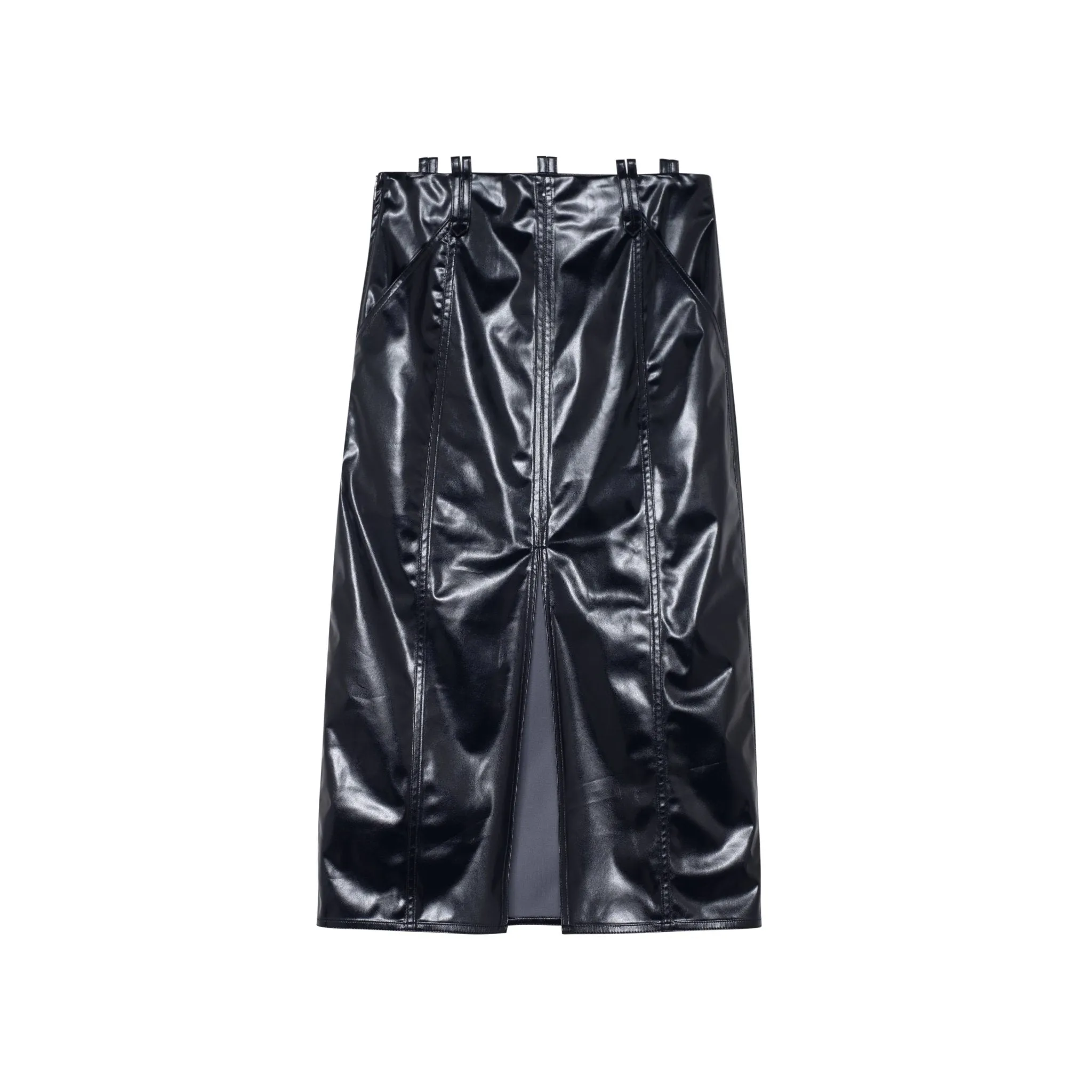 Half-length Leather Skirt