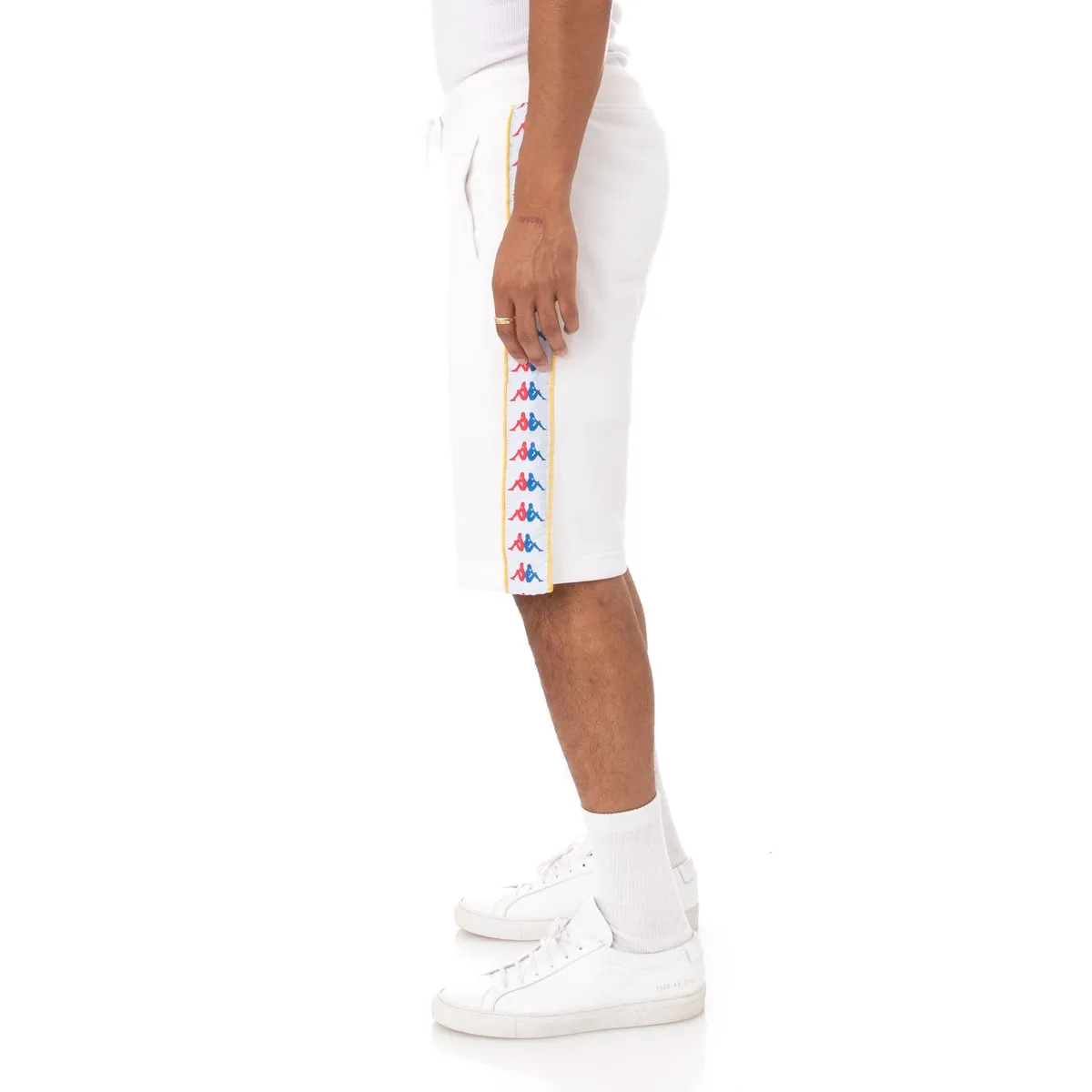 Kappa 222 BANDA CAGWAY SHORTS Men’s - WHITE-FUCHSIA-BLUE-YELLOW DK