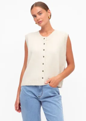 Kasey Knit Vest Cream