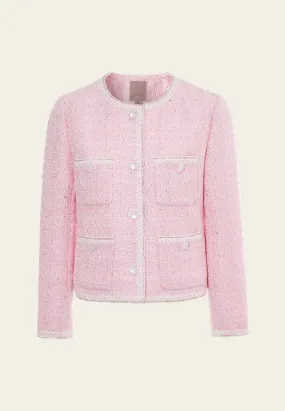 Lace-trim Patch-pocket Jacket