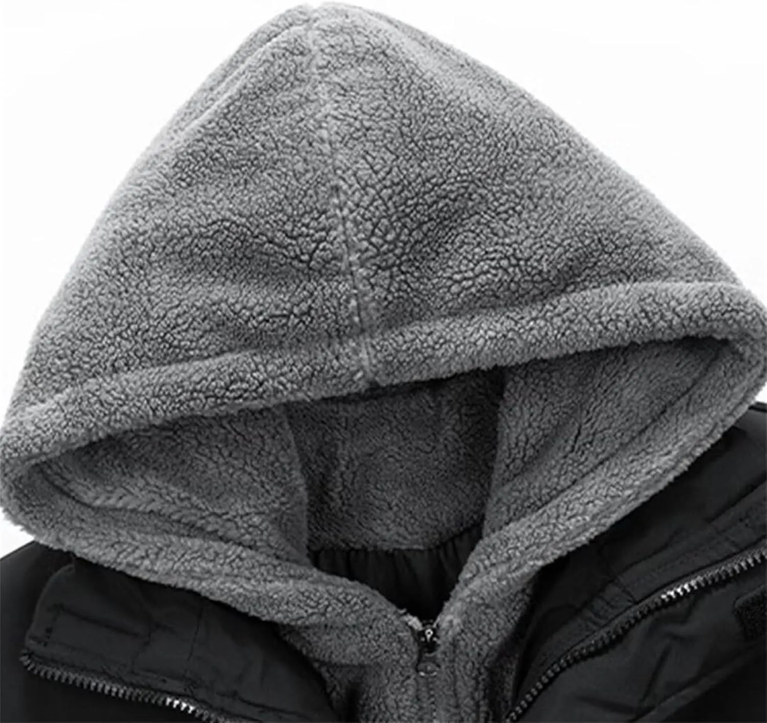 Mens Thermal Puffer Jacket Hooded Ski Puffer Jacket Waterproof Long Sleeve Coats Thicken Winter Warm Overcoats