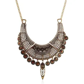 Metallic Vintage Necklace Boho
