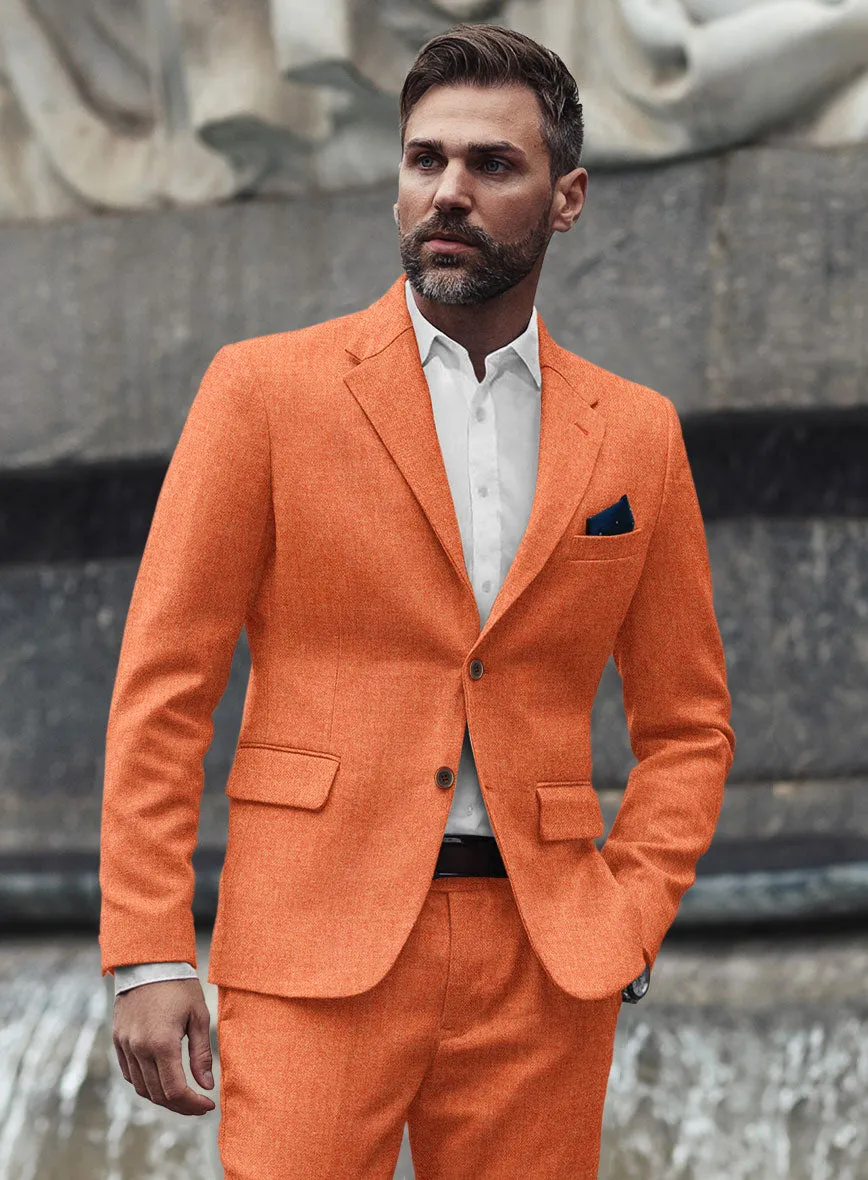 Naples Spring Orange Tweed Jacket