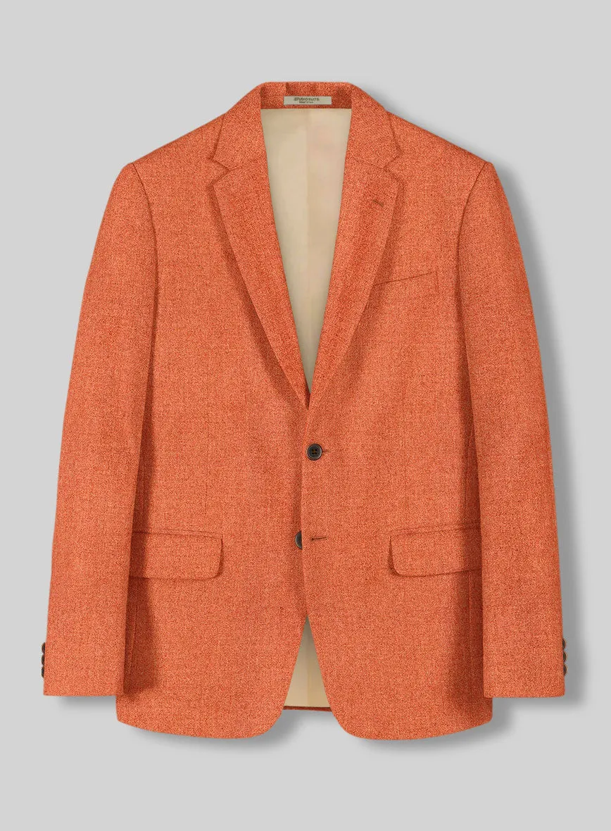 Naples Spring Orange Tweed Jacket