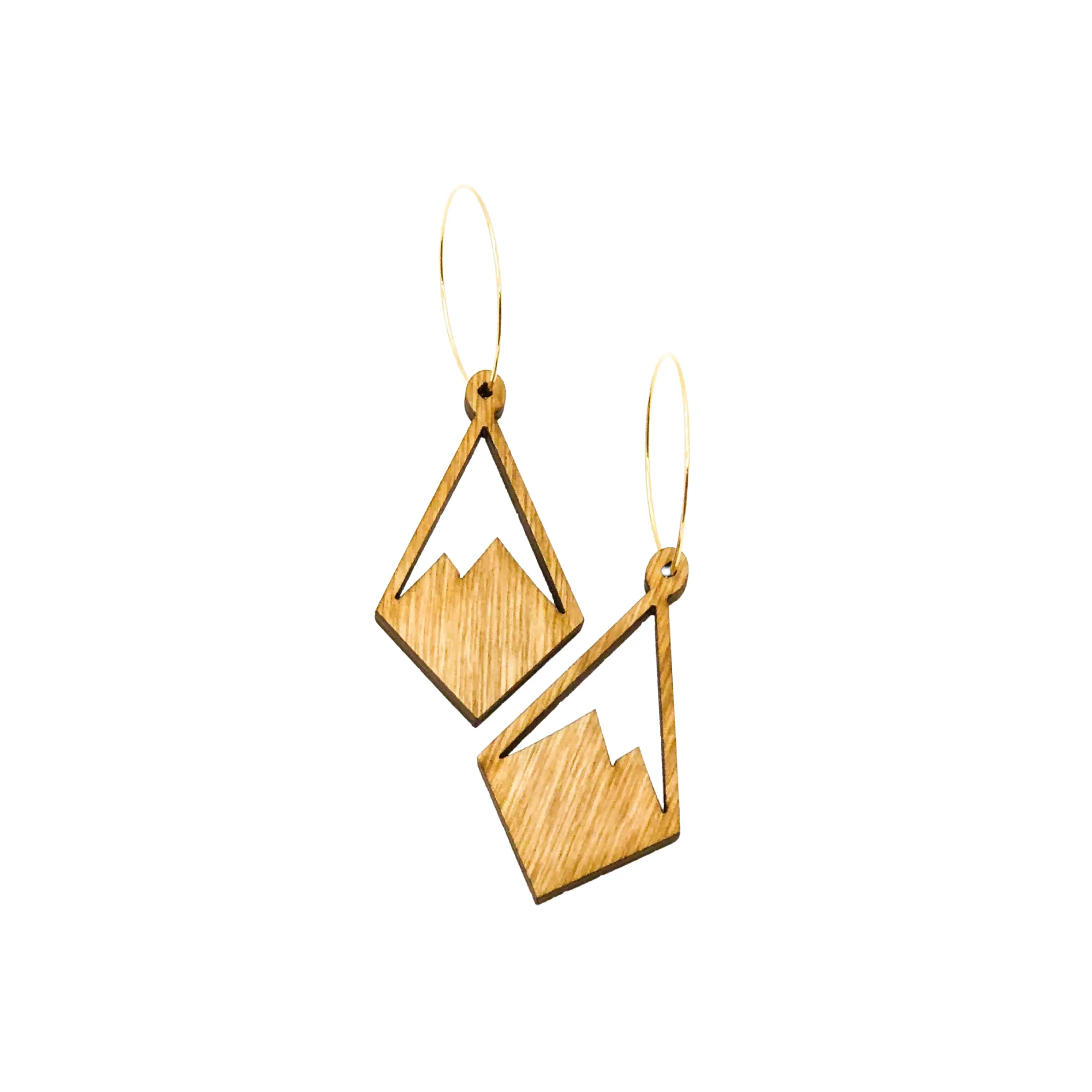 Natural Wood Earrings | PEAKS