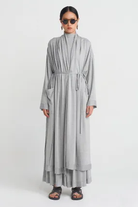 Nu Belted Kimono Grey Melange