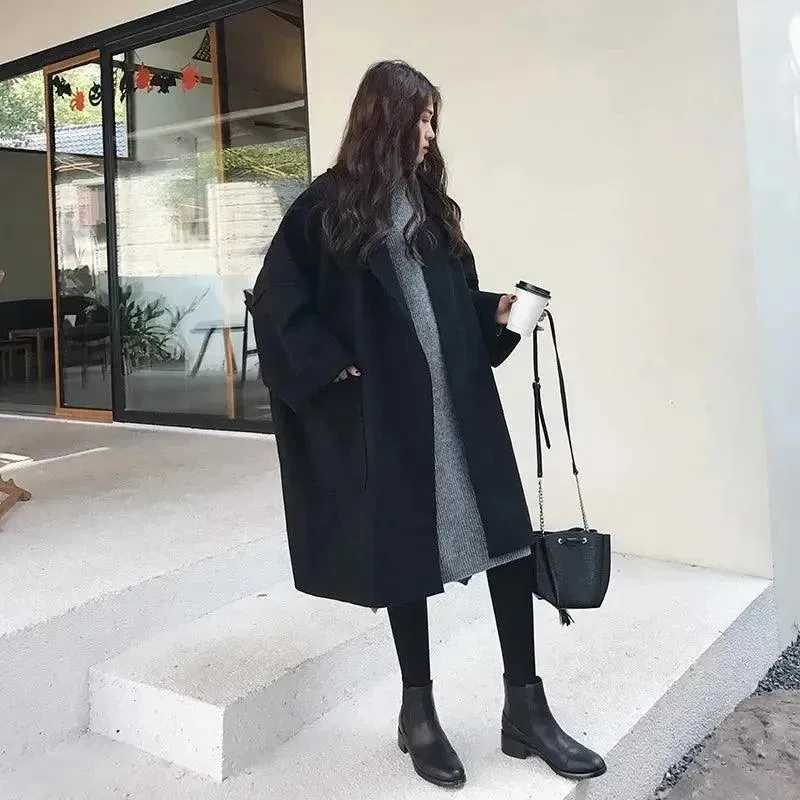 Oversize Woolen Overcoat for Women