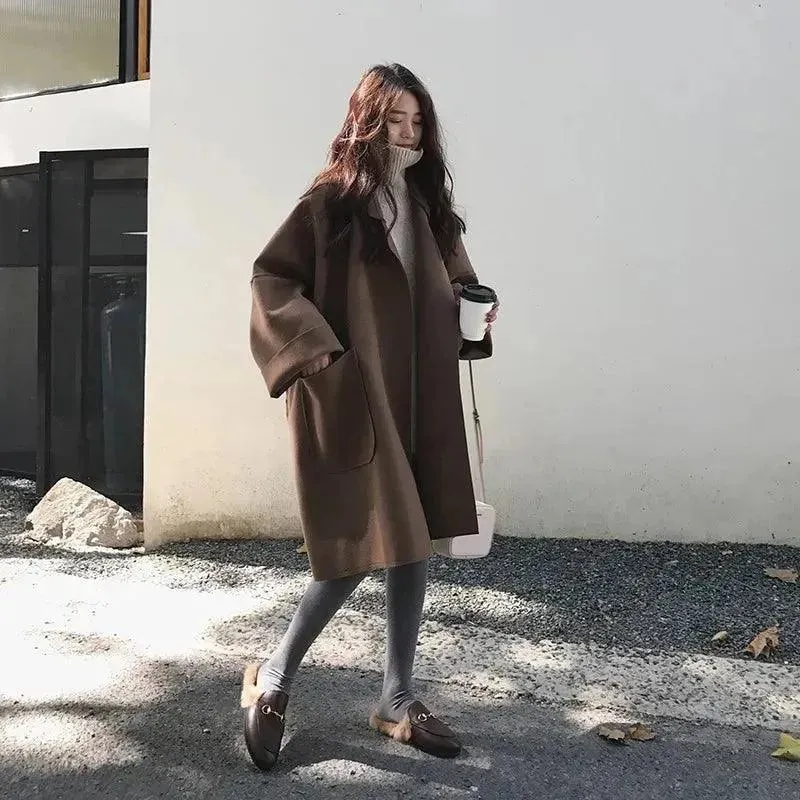 Oversize Woolen Overcoat for Women
