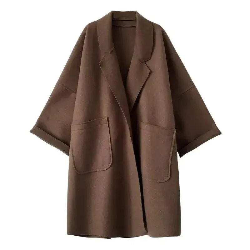 Oversize Woolen Overcoat for Women
