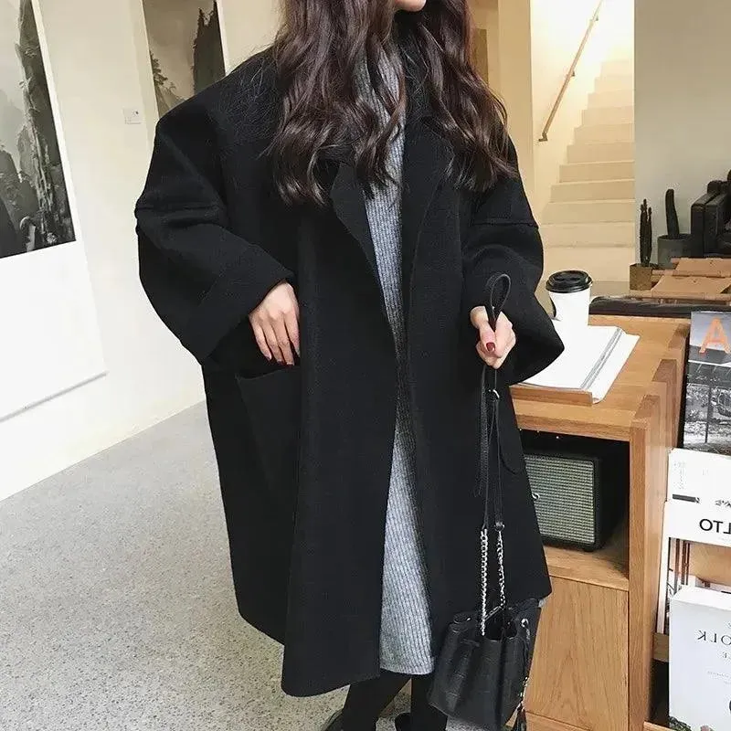 Oversize Woolen Overcoat for Women