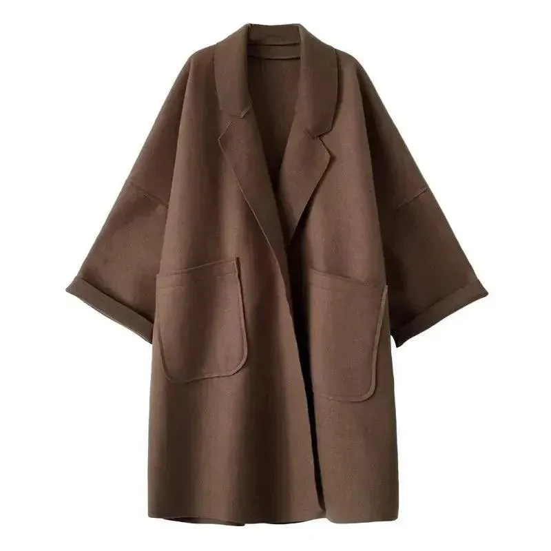 Oversize Woolen Overcoat for Women