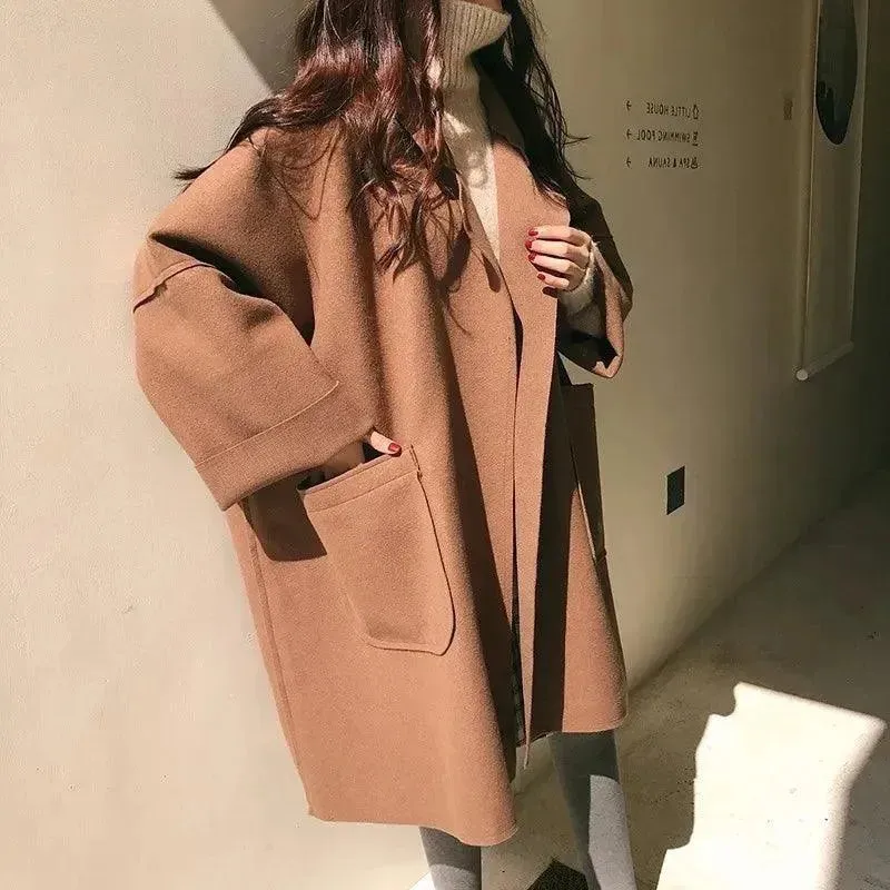 Oversize Woolen Overcoat for Women