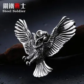owl pendant necklace for Men Stainless Steel Jewelry
