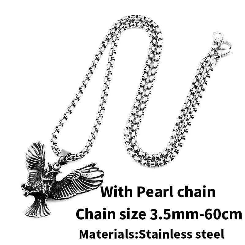 owl pendant necklace for Men Stainless Steel Jewelry