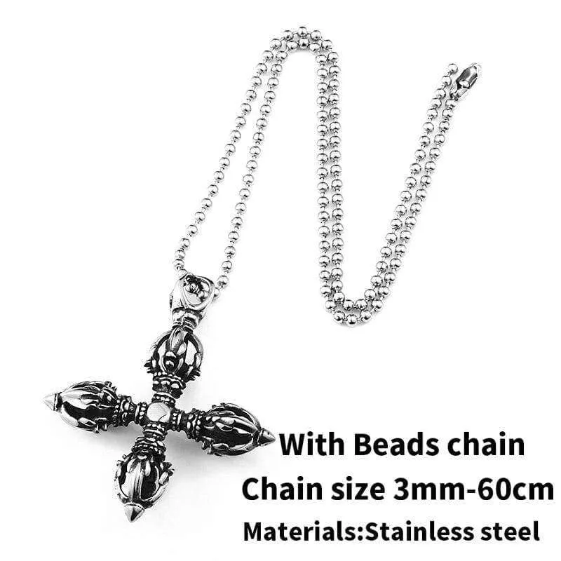 popular Stainless Steel Vajra pestle tibetan Pendant Can bRing Lucky for Man