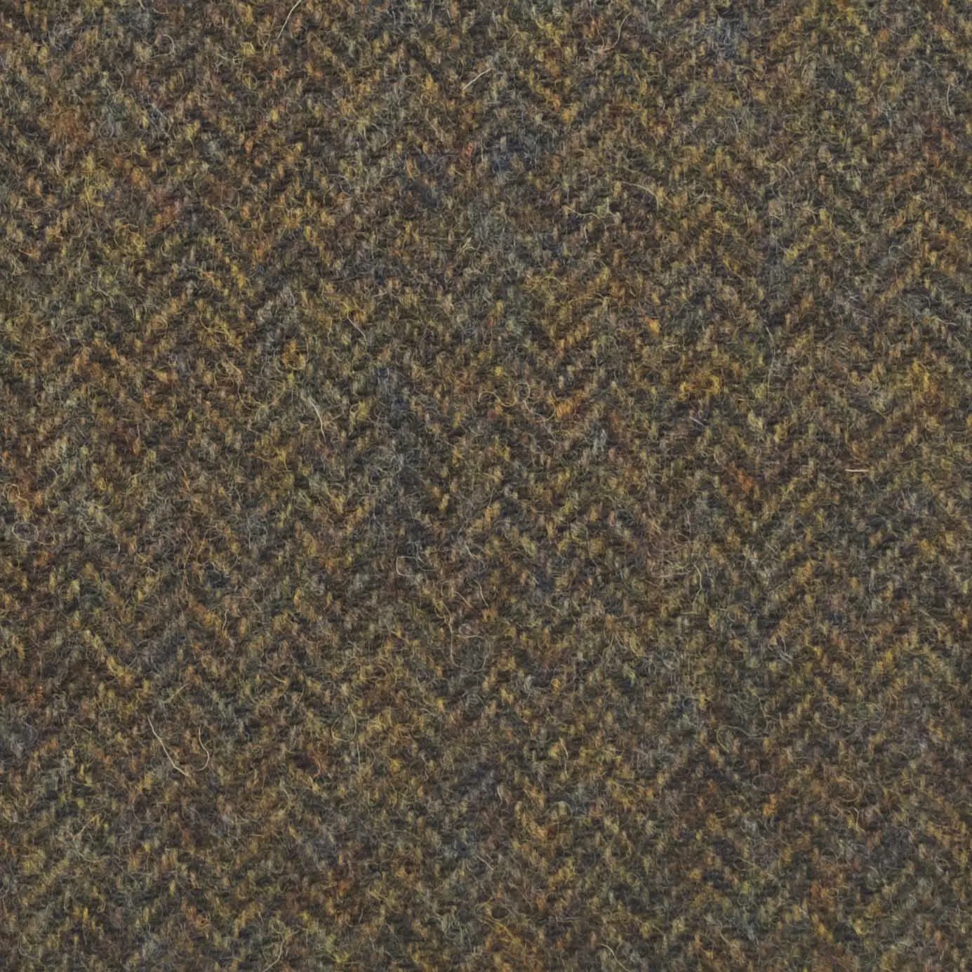 Shetland Forest Green Herringbone Tweed