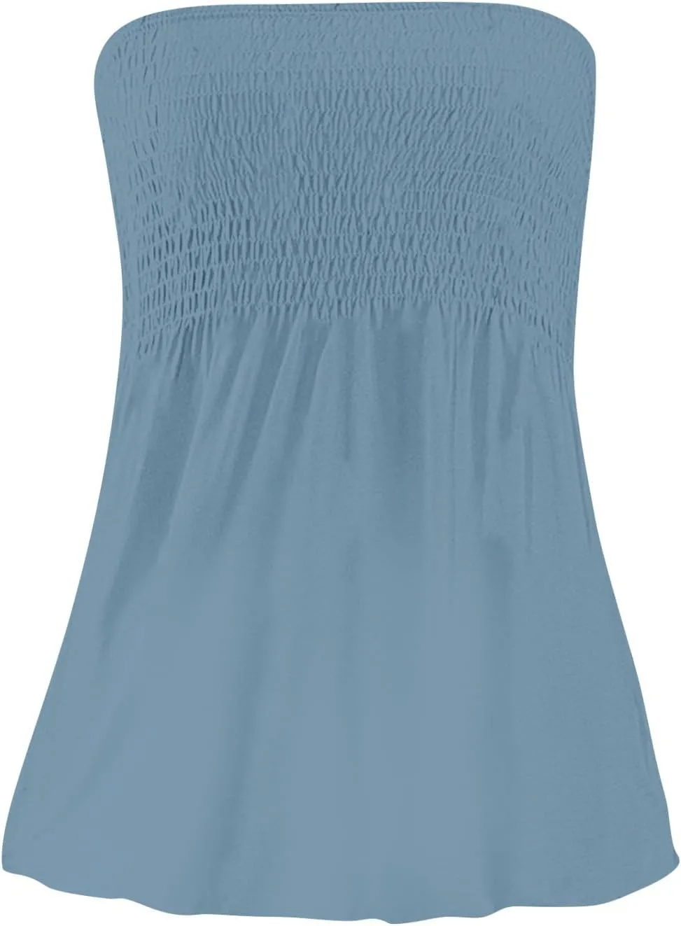 Summer Tube Tops for Women Going Out Sexy Sleeveless Off Shoulder Strapless Backless Pleated Elastic wrap Shirt Blouses