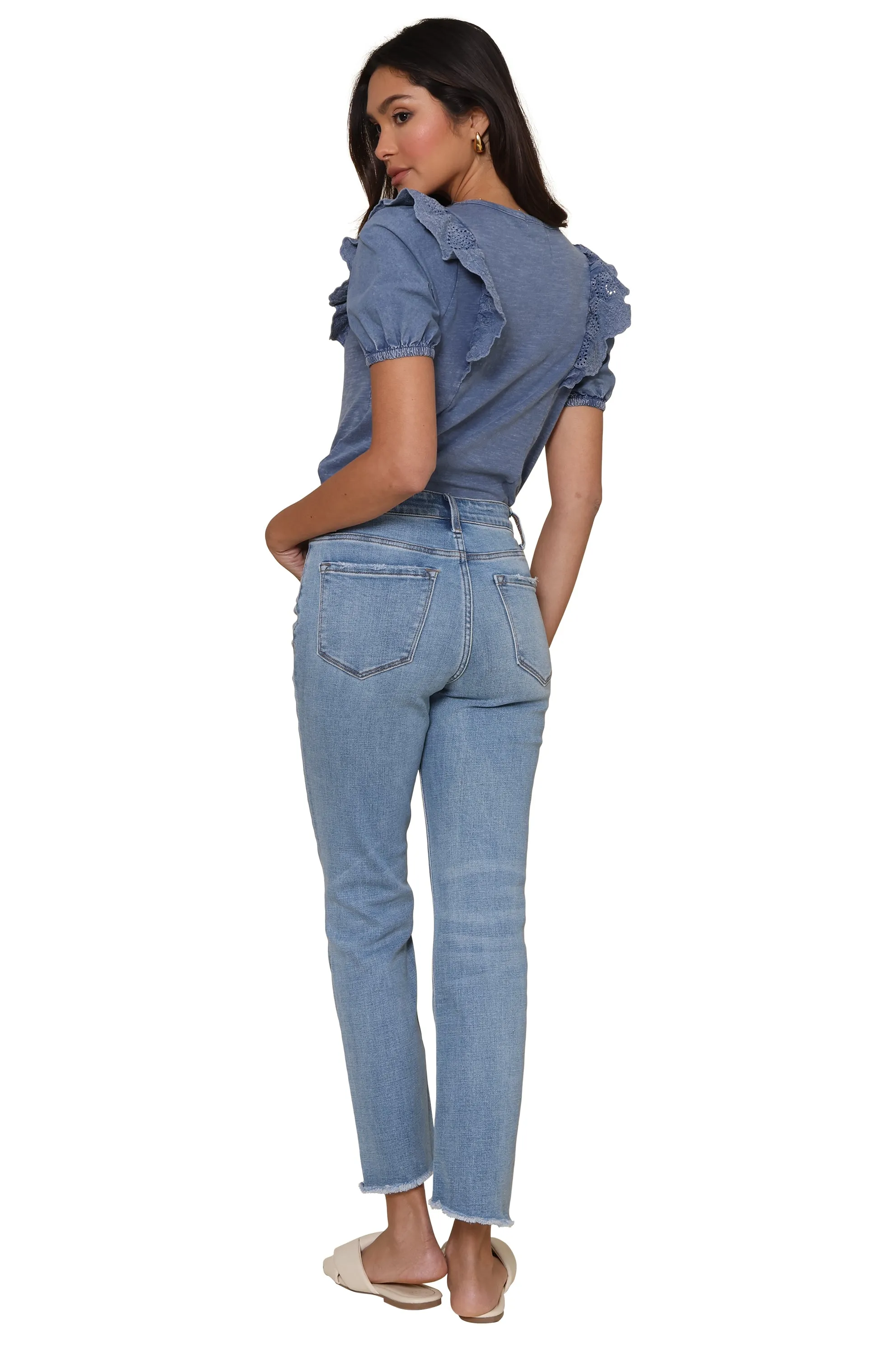 T-Shirt With Eyelet Sleeve