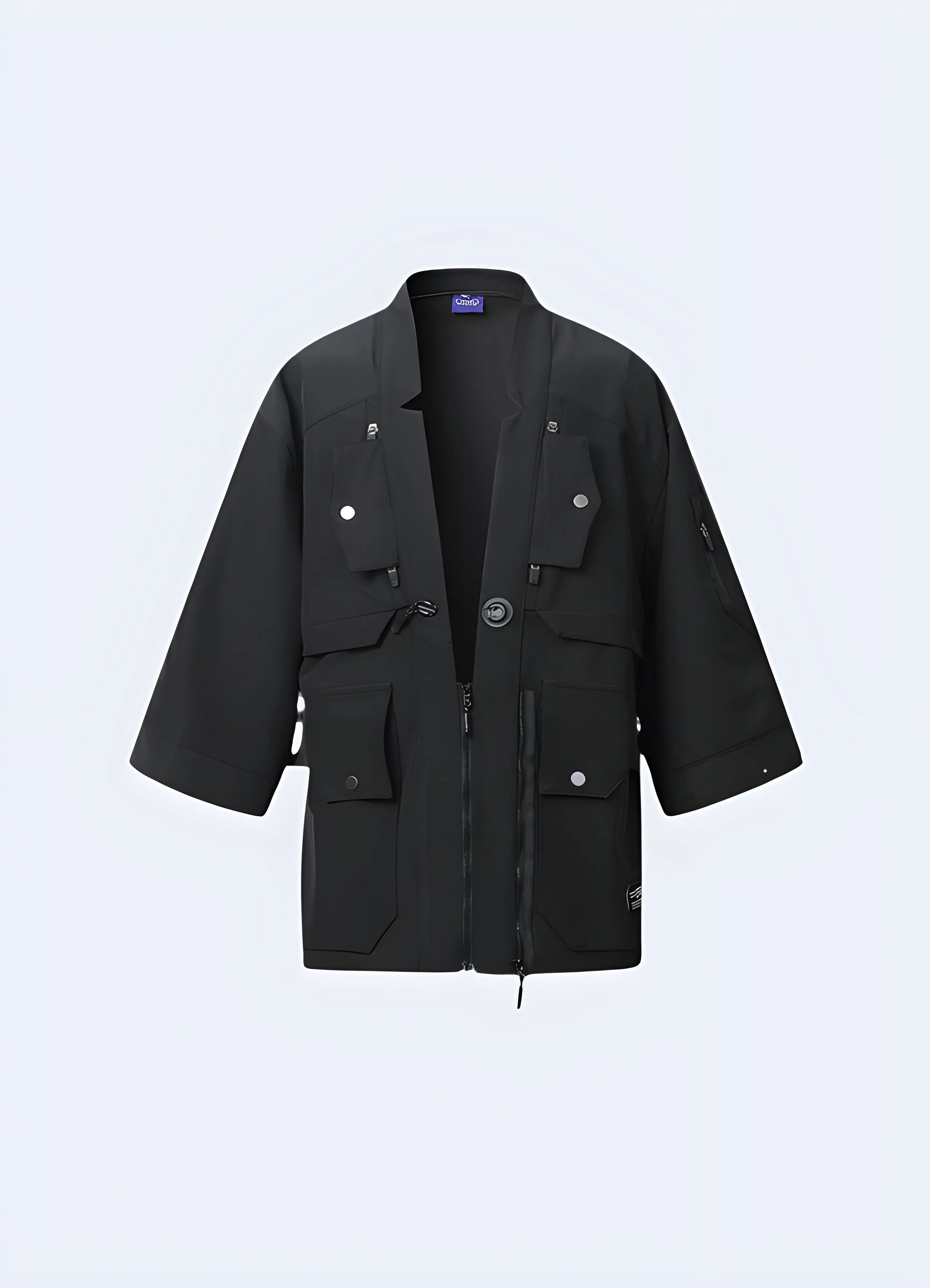 Technical Kimono Coat Black