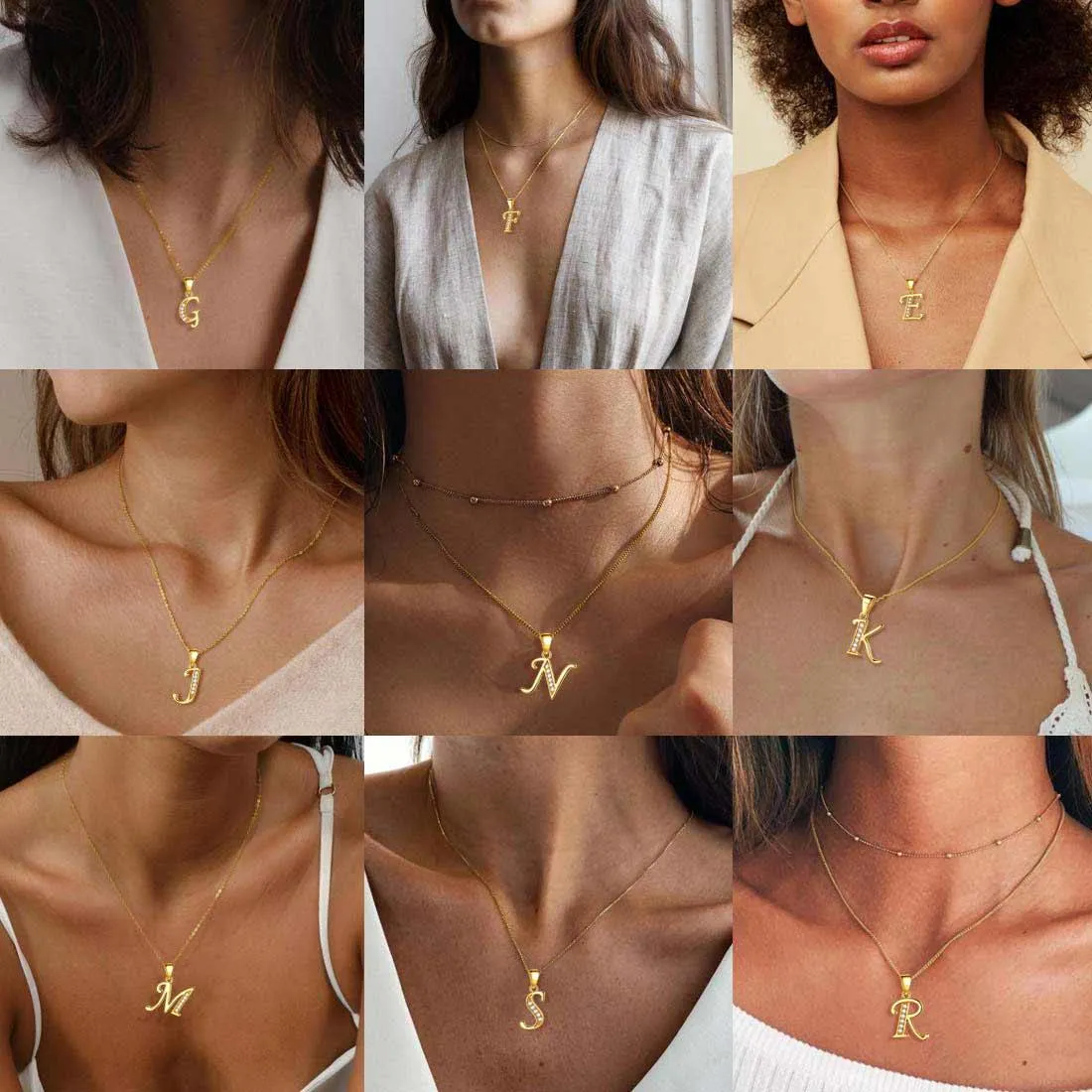 Tokyo Mart Letter G Initial Necklaces Pendant Women Men Name Jewelry Gift 925 Silver
