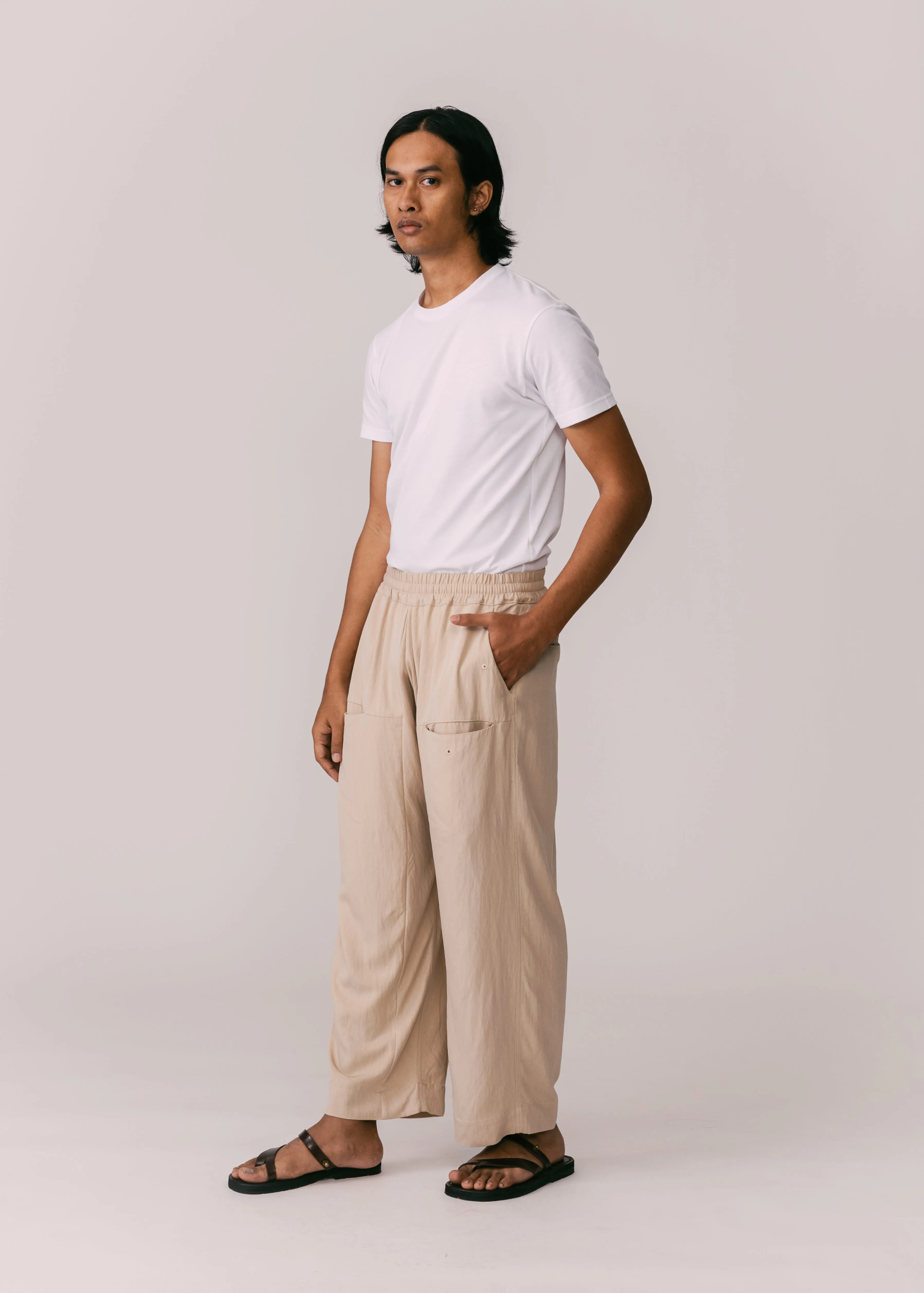 Unisex: Tahan Panelled Pants (Beige)