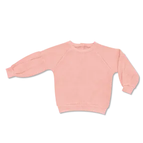 Waffle Balloon Sleeve Sweatshirt - Dusty Rose