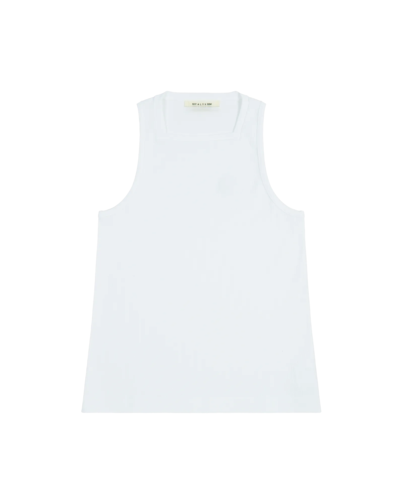 WHITE SQUARE NECK TANK TOP