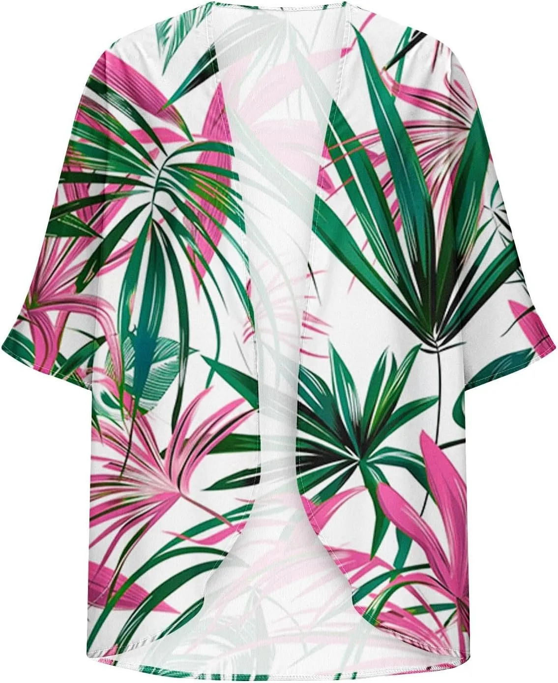 Women's Beach Bathing Suit Cover Up Floral Print Kimono Cardigan Summer Casual Loose Tops 2025 Comfy Vacation Clothes