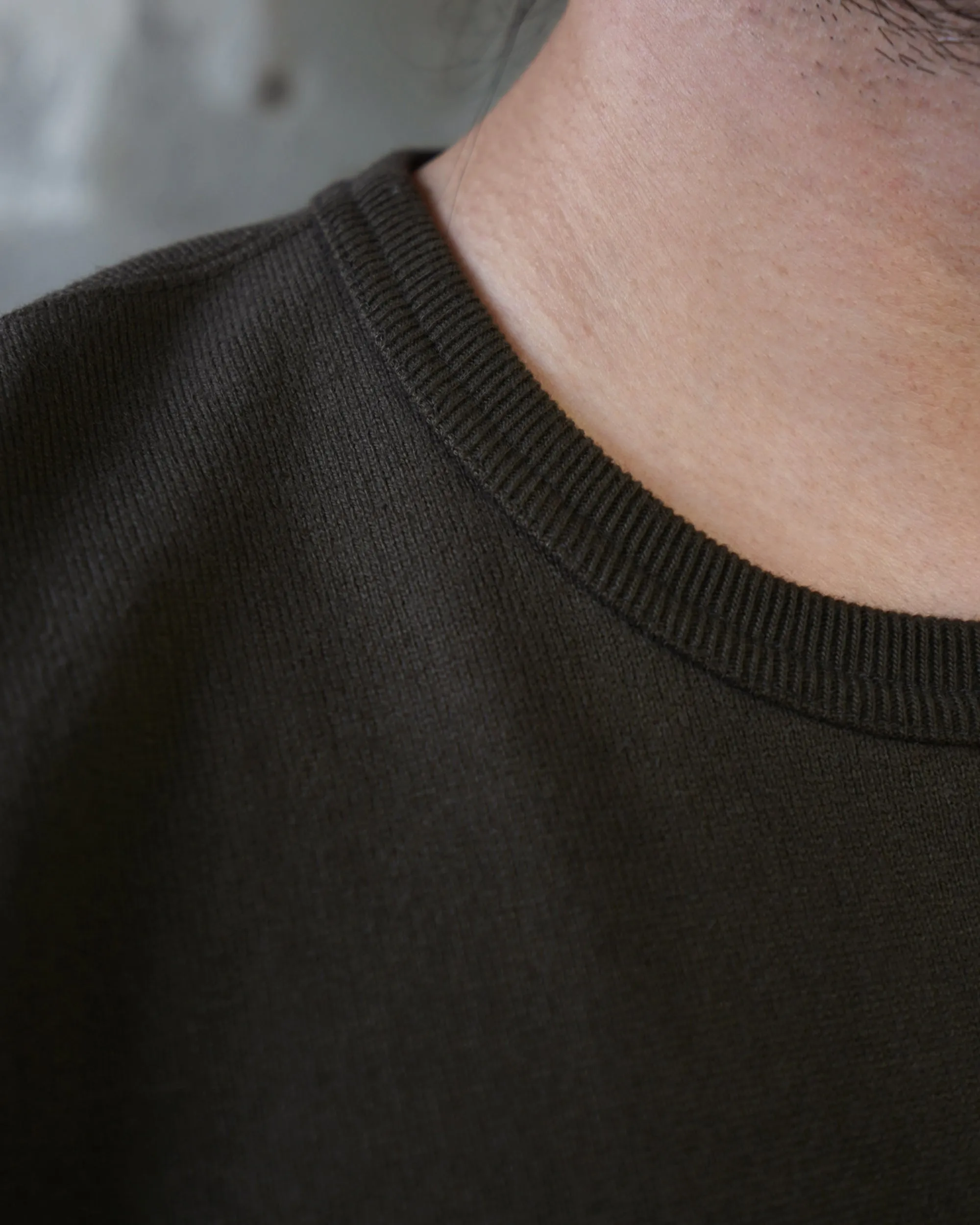 Wonder Looper 409gsm Double Heavyweight T Shirt - Khaki Green